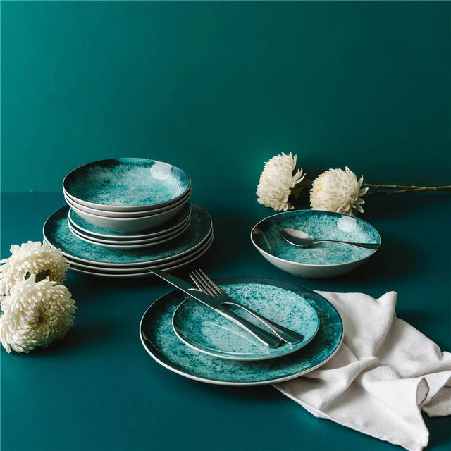 12-Piece Dinnerware Set (Teal)