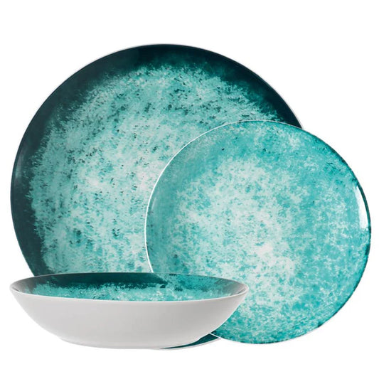 12-Piece Dinnerware Set (Teal)