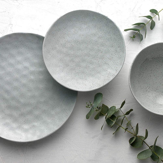 2-Piece Pottery Duck Egg Dinnerware Set